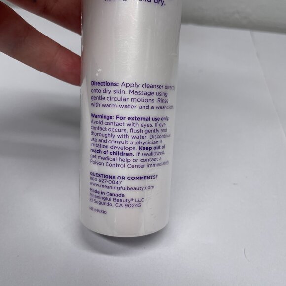 Meaningful Beauty Skin Softening Cleanser Cindy Crawford Unscented 6 oz Sealed - Picture 6 of 6